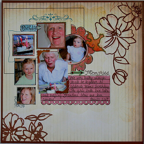 Bisous PDQ pre designed patterned paper Grace paper 2 side A and Grace chipboard