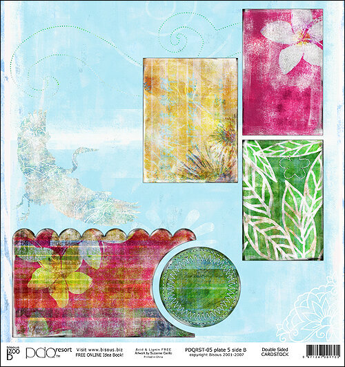 Bisous PDQ Tropical Sneak Peek Sept 2007 Release Pre Finished paper