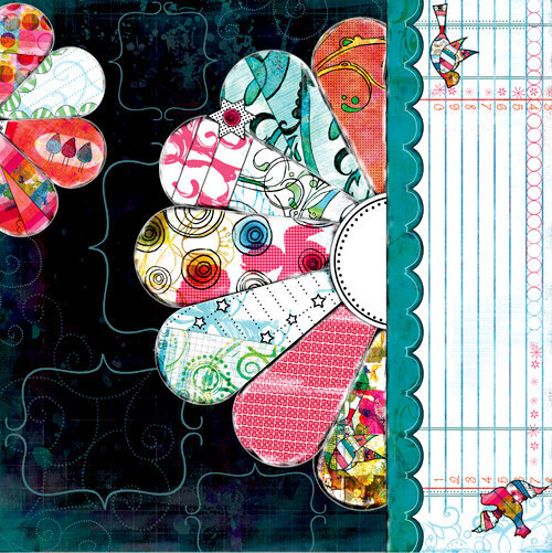 Bisous PDQ Yum paper 1 side A pre designed patterned paper