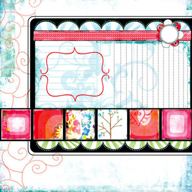 Bisous PDQ Yum paper 4 side A pre designed patterned paper