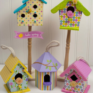 Hello Spring Bird Houses by Tiffany Hood