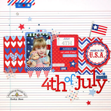4th of July By Kathy Shou featuring Patriotic Picnic by Doodlebug Design