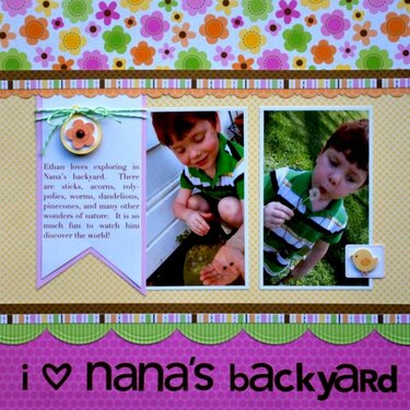 Nana&#039;s Backyard by Aphra Bolyer featuring Doodlebug Sugar &amp; Spice Collection