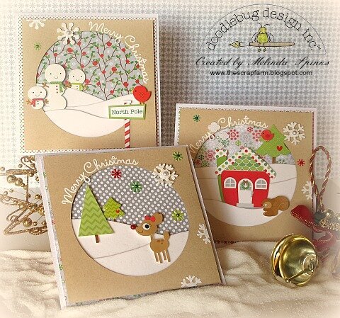Holiday Cards by Melinda Spinks featuring the North Pole Collection from Doodlebug