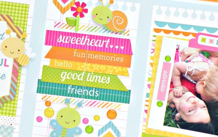 Her Momma&#039;s Sunshine Layout by Doodlebug DT Member Stephanie Buice
