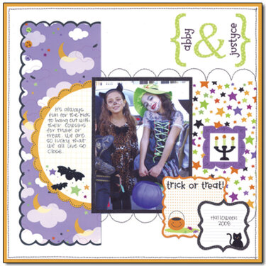 abby &amp; justyce using the new Halloween from Doodlebug