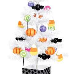 Doodlebug Plain & Simple Tree Decorated for Halloween