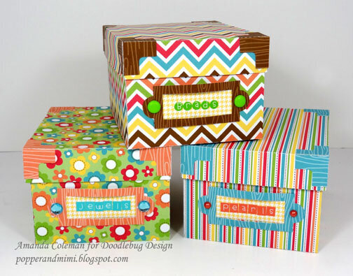 Paper Storage Boxes by Amanda Coleman featuring Flower Box from Doodlebug