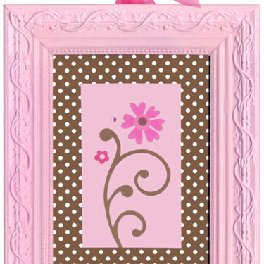 Pink Frame with Polka Dots