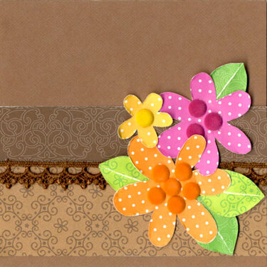 Polkadot Flowers Card