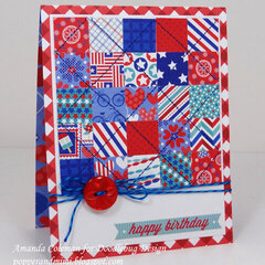 Red White & Blue Quilt by Amanda Coleman
