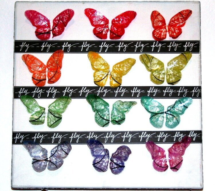 Butterflies on canvas