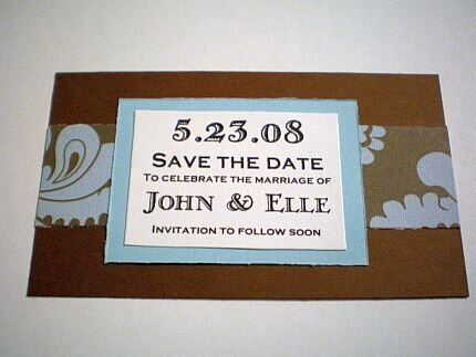 Save the Date cards w/Amy Butler Paper