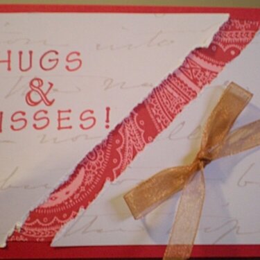 Valentines card &amp;quot;Hugs &amp;amp; Kisses&amp;quot;