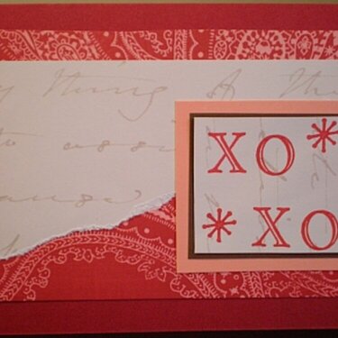 Valentines card &amp;quot;XoXo&amp;quot;