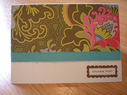 Thank You Cards w/Amy Butler Paper