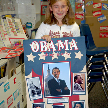 Obama school poster using Cricut