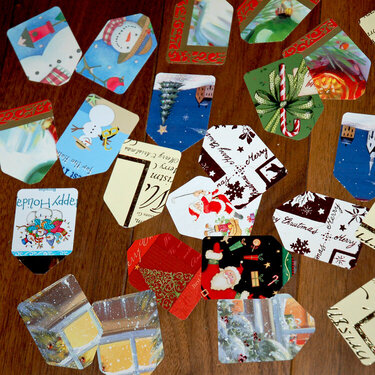 Recycling Old Christmas Cards into Gift Tags
