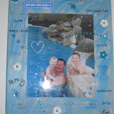 Altered 8 x 10 wooden picture frame