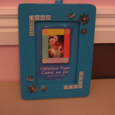 Altered picture frame made for may secret pal swap for Brianasmom