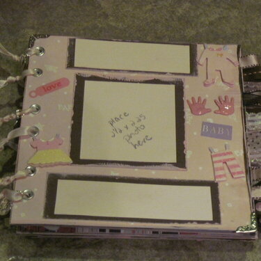 Chipboard Baby Girl Album made for a co worker&#039;s baby shower