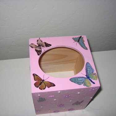 altered swap Kleenex box I made for dixiecorngirl  hosted by dixiecorngirl