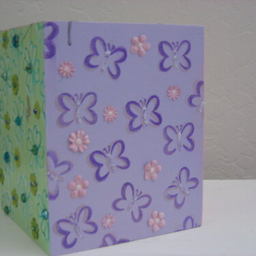 altered swap Kleenex box I made for dixiecorngirl  hosted by dixiecorngirl