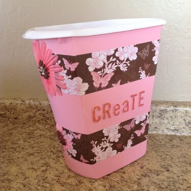 Altered Trash can for scrap room