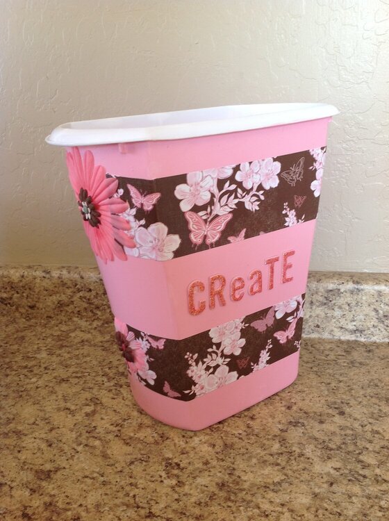 Altered Trash can for scrap room