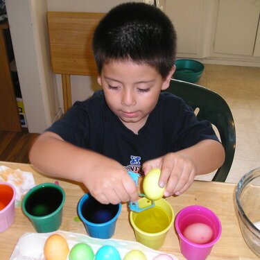 Coloring eggs