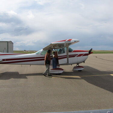This is the plane we flew on over our ranch