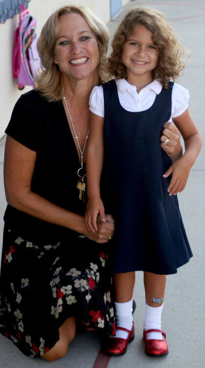Cristina&#039;s first day of kindergarten