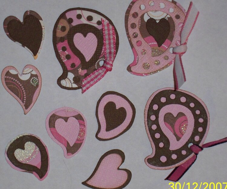 Heart Die Cuts for  Swap