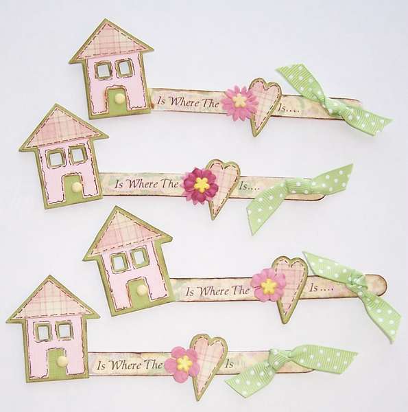 Home is Where the Heart Is -  Altered Popsicle Sticks