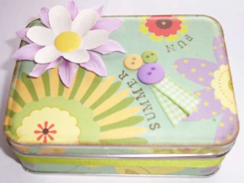 Altered Tin &quot;Summer&quot; Themed