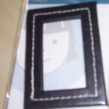 Lil Davis Desings stitched leather frame (black)