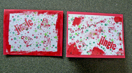 All painted up Xmas cards