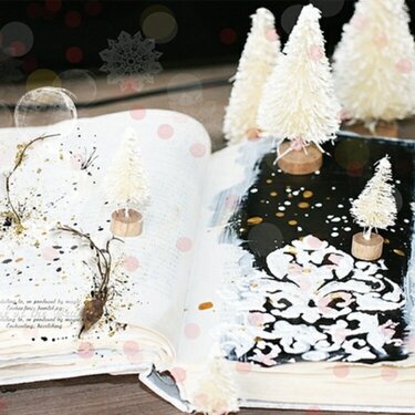 pages of my {december Daily} 2013 altered book
