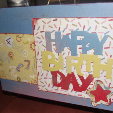 Themed Card- Made from scraps- NSBD