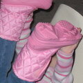 Katie's pink snow boots
