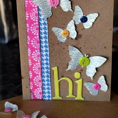 Hi Card *Paper Poppy April Kit*
