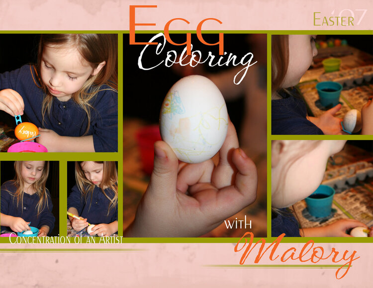 Egg Coloring with Malory