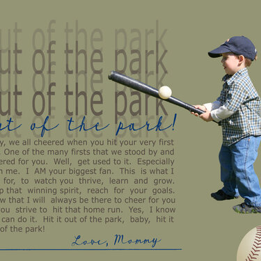 out of the park!