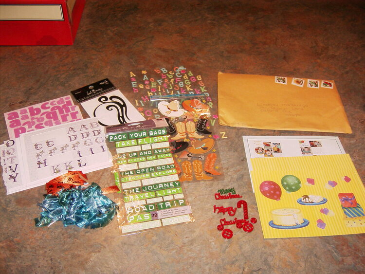 Supply swap I recieved from Laura.