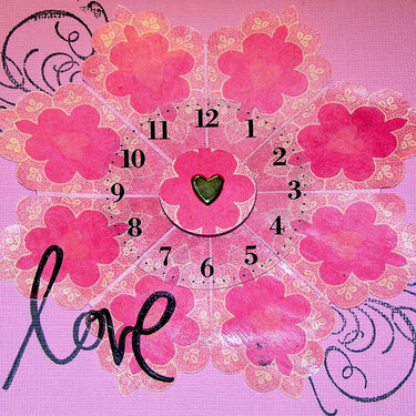 Love clock Kaleidoscope card