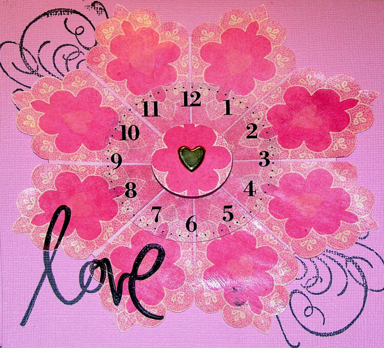 Love clock Kaleidoscope card