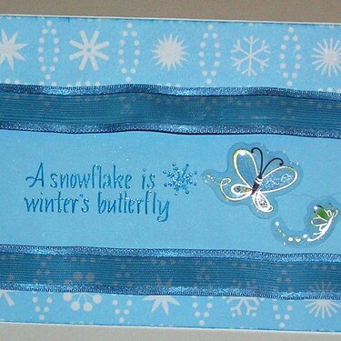 Winter&#039;s Butterfly card