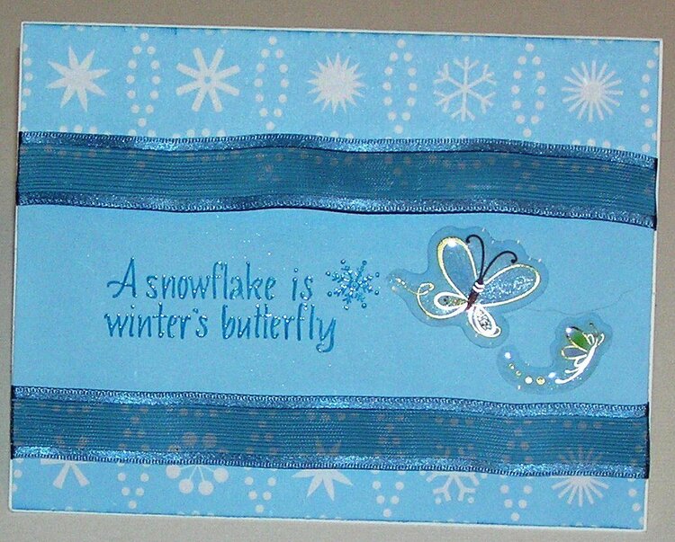 Winter&#039;s Butterfly card