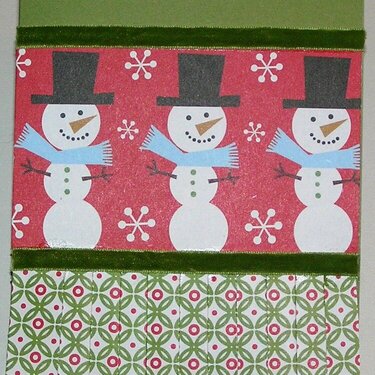 Snowmen card with pleats