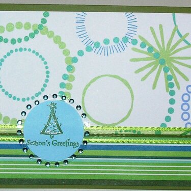 Seasons Greetings circle bling